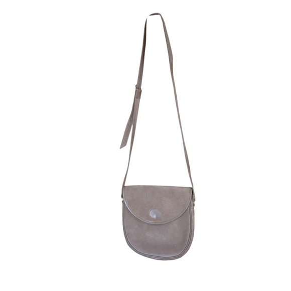Mondi Genuine Italian Leather Shoulder Strap Saddle Bag Small Tan Clay Crossbody - Picture 1 of 16